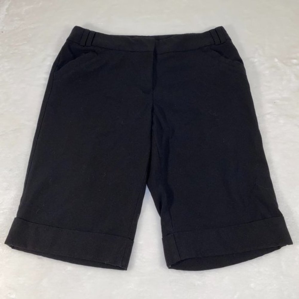 Dressy black bermuda shorts 10 EUC First Option